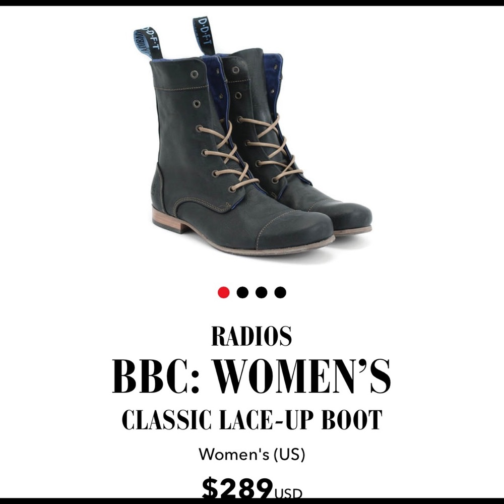 John Fluevog Radio BBC classic lace-up boots 9.5